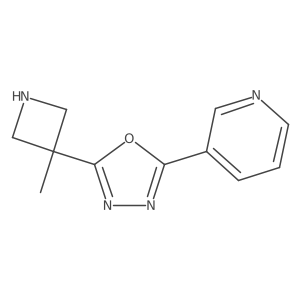 3-[5-(3-Methylazetidin-3-yl)-1,3,4-oxadiazol-2-yl]pyridine Structure