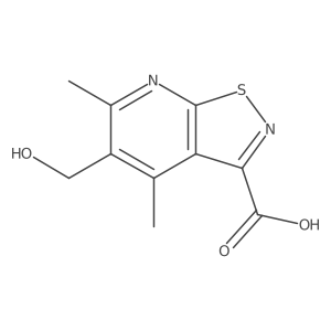 5-(Hydroxymethyl)-4,6-dimethyl-[1,2]thiazolo[5,4-b]pyridine-3-carboxylic acid Structure