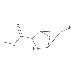 Methyl exo-5-fluoro-2-azabicyclo[2.1.1]hexane-3-carboxylate结构式