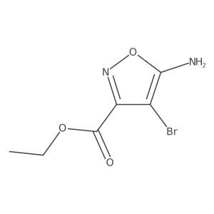Ethyl 5-amino-4-bromo-1,2-oxazole-3-carboxylate结构式