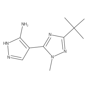 4-(3-(Tert-butyl)-1-methyl-1h-1,2,4-triazol-5-yl)-1h-pyrazol-5-amine Structure