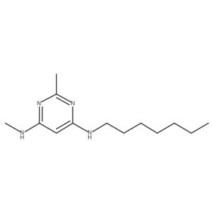 N4-heptyl-N6,2-dimethylpyrimidine-4,6-diamine结构式