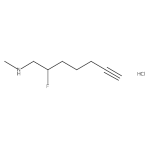 (2-Fluorohept-6-yn-1-yl)(methyl)amine hydrochloride Structure