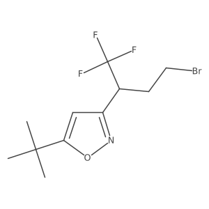 3-(4-Bromo-1,1,1-trifluorobutan-2-yl)-5-tert-butyl-1,2-oxazole结构式