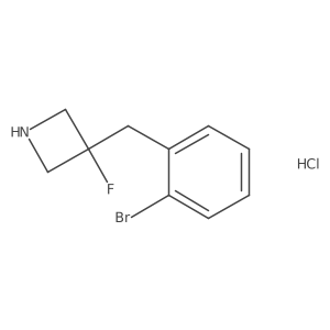 3-[(2-Bromophenyl)methyl]-3-fluoroazetidine hydrochloride结构式