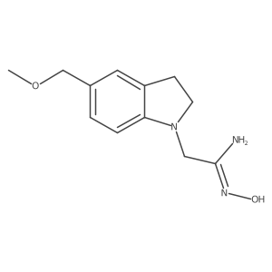 (Z)-N'-hydroxy-2-(5-(methoxymethyl)indolin-1-yl)acetimidamide结构式