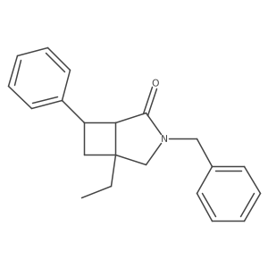 rac-(1R,5S,7S)-3-benzyl-5-ethyl-7-phenyl-3-azabicyclo[3.2.0]heptan-2-one结构式