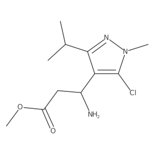 methyl (3R)-3-amino-3-[5-chloro-1-methyl-3-(propan-2-yl)-1H-pyrazol-4-yl]propanoate Structure