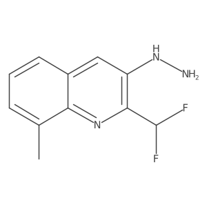2-(Difluoromethyl)-3-hydrazinyl-8-methylquinoline Structure