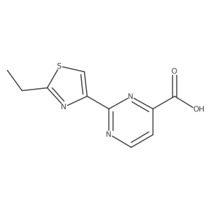 2-(2-Ethyl-1,3-thiazol-4-yl)pyrimidine-4-carboxylic acid Structure