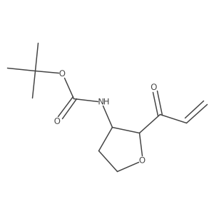 rac-tert-butyl N-[(2R,3S)-2-(prop-2-enoyl)oxolan-3-yl]carbamate Structure