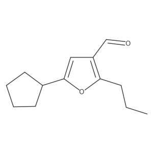 5-Cyclopentyl-2-propylfuran-3-carbaldehyde结构式