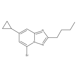 5-Bromo-2-butyl-7-cyclopropyl-[1,2,4]triazolo[1,5-a]pyridine Structure