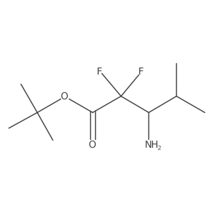 Tert-butyl 3-amino-2,2-difluoro-4-methylpentanoate结构式