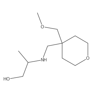 2-({[4-(Methoxymethyl)oxan-4-yl]methyl}amino)propan-1-ol Structure