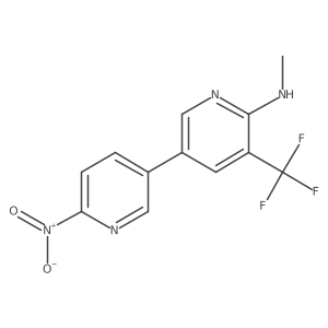 N-methyl-6'-nitro-5-(trifluoromethyl)-[3,3'-bipyridin]-6-amine结构式