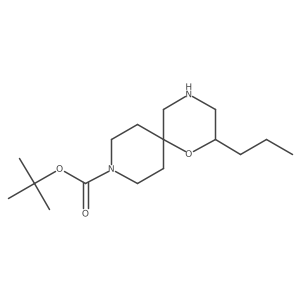Tert-butyl 2-propyl-1-oxa-4,9-diazaspiro[5.5]undecane-9-carboxylate结构式
