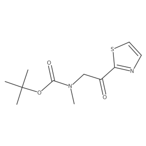 tert-butyl N-methyl-N-[2-oxo-2-(1,3-thiazol-2-yl)ethyl]carbamate结构式