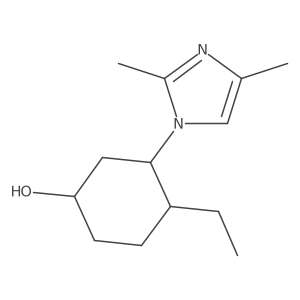 3-(2,4-dimethyl-1H-imidazol-1-yl)-4-ethylcyclohexan-1-ol结构式