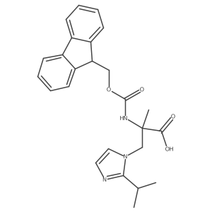 2-({[(9H-fluoren-9-yl)methoxy]carbonyl}amino)-2-methyl-3-[2-(propan-2-yl)-1H-imidazol-1-yl]propanoic acid结构式