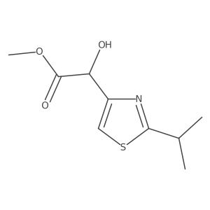 Methyl 2-hydroxy-2-[2-(propan-2-yl)-1,3-thiazol-4-yl]acetate结构式