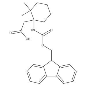 2-[1-({[(9H-fluoren-9-yl)methoxy]carbonyl}amino)-2,2-dimethylcyclohexyl]acetic acid结构式