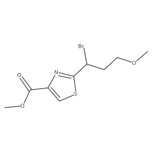 Methyl 2-(1-bromo-3-methoxypropyl)-1,3-thiazole-4-carboxylate结构式