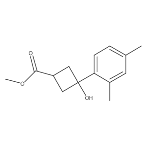 Methyl (1s,3s)-3-(2,4-dimethylphenyl)-3-hydroxycyclobutane-1-carboxylate结构式