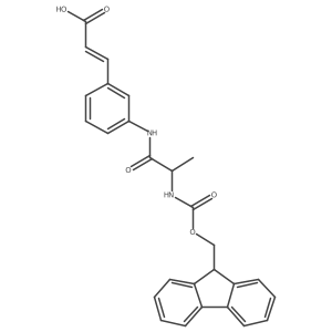 3-{3-[(2S)-2-({[(9H-fluoren-9-yl)methoxy]carbonyl}amino)propanamido]phenyl}prop-2-enoic acid Structure