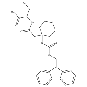 (2S)-2-{2-[4-({[(9H-fluoren-9-yl)methoxy]carbonyl}amino)thian-4-yl]acetamido}-3-hydroxypropanoic acid Structure