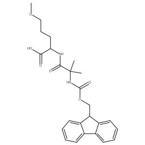 2-[2-({[(9H-fluoren-9-yl)methoxy]carbonyl}amino)-2-methylpropanamido]-5-methoxypentanoic acid结构式