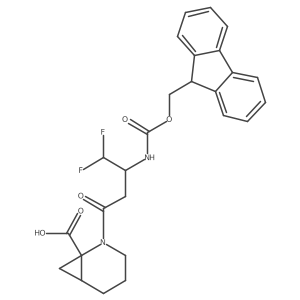 2-[3-({[(9H-fluoren-9-yl)methoxy]carbonyl}amino)-4,4-difluorobutanoyl]-2-azabicyclo[4.1.0]heptane-1-carboxylic acid Structure