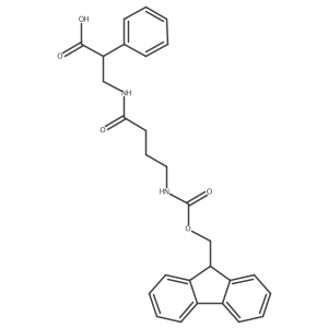 3-[4-({[(9H-fluoren-9-yl)methoxy]carbonyl}amino)butanamido]-2-phenylpropanoic acid结构式