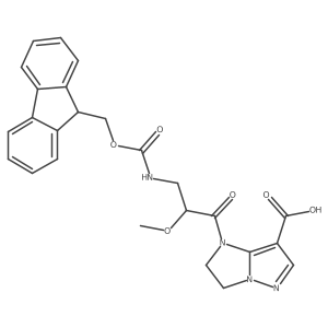 1-[3-({[(9H-fluoren-9-yl)methoxy]carbonyl}amino)-2-methoxypropanoyl]-1H,2H,3H-pyrazolo[1,5-a]imidazole-7-carboxylic acid Structure