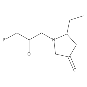 5-Ethyl-1-(3-fluoro-2-hydroxypropyl)pyrrolidin-3-one结构式