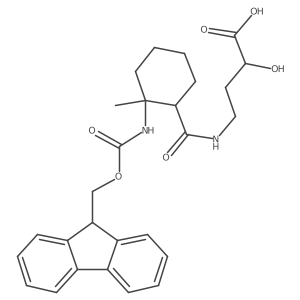 4-{[2-({[(9H-fluoren-9-yl)methoxy]carbonyl}amino)-2-methylcyclohexyl]formamido}-2-hydroxybutanoic acid结构式
