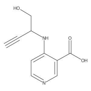 4-[(1-Hydroxybut-3-yn-2-yl)amino]pyridine-3-carboxylic acid结构式