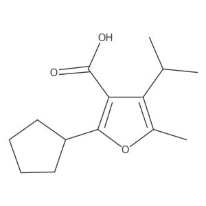 2-Cyclopentyl-5-methyl-4-(propan-2-yl)furan-3-carboxylic acid Structure