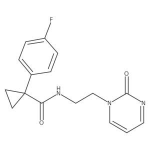 1-(4-fluorophenyl)-N-(2-(2-oxopyrimidin-1(2H)-yl)ethyl)cyclopropane-1-carboxamide结构式