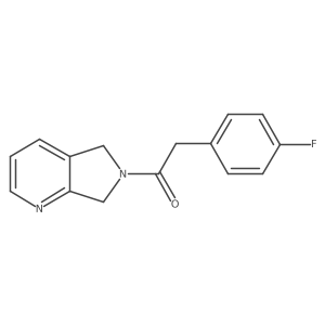 2-(4-fluorophenyl)-1-(5H-pyrrolo[3,4-b]pyridin-6(7H)-yl)ethanone Structure