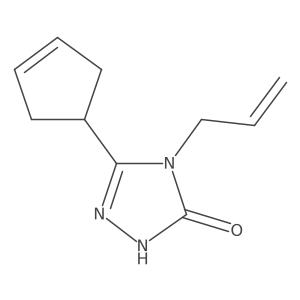 3-(cyclopent-3-en-1-yl)-4-(prop-2-en-1-yl)-4,5-dihydro-1H-1,2,4-triazol-5-one Structure