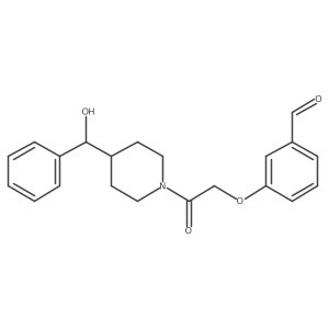 3-(2-{4-[Hydroxy(phenyl)methyl]piperidin-1-yl}-2-oxoethoxy)benzaldehyde结构式