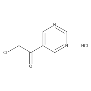 2-Chloro-1-(pyrimidin-5-yl)ethan-1-one hydrochloride Structure