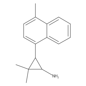 rac-(1R,3S)-2,2-dimethyl-3-(4-methylnaphthalen-1-yl)cyclopropan-1-amine结构式