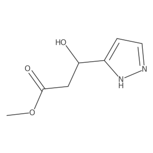 methyl (3S)-3-hydroxy-3-(1H-pyrazol-3-yl)propanoate结构式