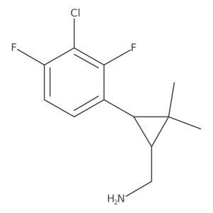 rac-[(1R,3R)-3-(3-chloro-2,4-difluorophenyl)-2,2-dimethylcyclopropyl]methanamine结构式