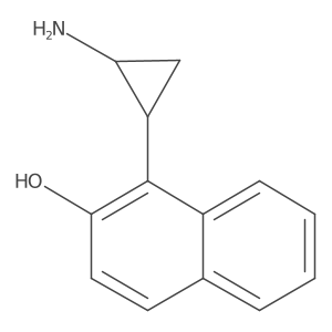 rac-1-[(1R,2S)-2-aminocyclopropyl]naphthalen-2-ol结构式
