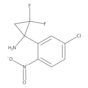 1-(5-Chloro-2-nitrophenyl)-2,2-difluorocyclopropan-1-amine结构式