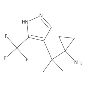 1-{2-[3-(trifluoromethyl)-1H-pyrazol-4-yl]propan-2-yl}cyclopropan-1-amine Structure