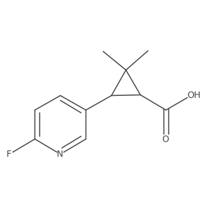 3-(6-Fluoropyridin-3-yl)-2,2-dimethylcyclopropane-1-carboxylic acid结构式